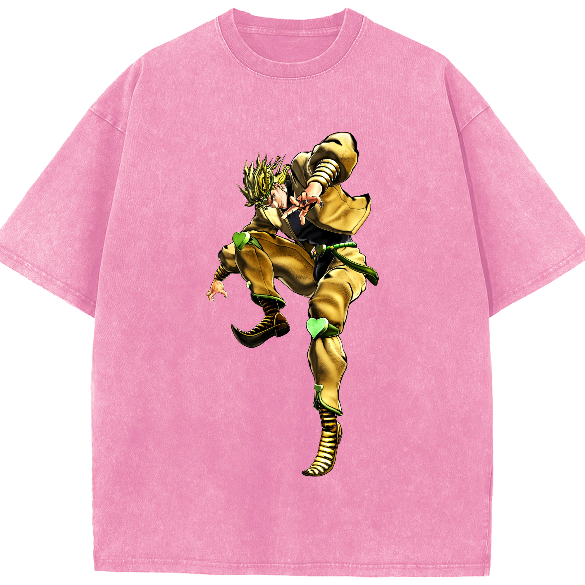 （画像用） ジョジョの奇妙な冒険 ディオ?ブランドー JoJo's Bizarre Adventure Dio Brando 綿100% ヴィンテージ風 半袖Tシャツ（フロントプリント）